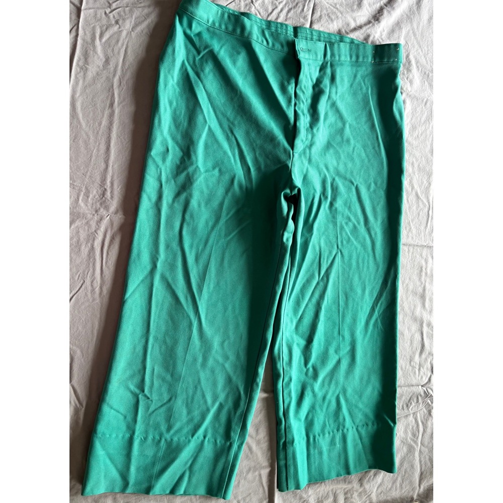 Vintage Levis Strauss & Co Green Wide Leg Pants High Waisted Trousers 35x27